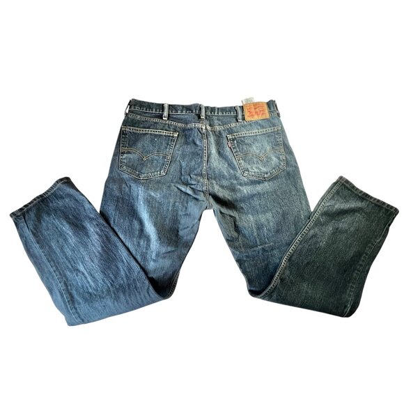 Levis 505 Mens Jeans 40x32 Straight Leg Denim Made In Mexico - Picture 2 of 16